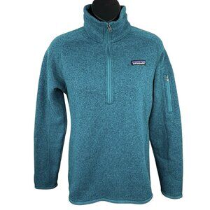 Patagonia Better Sweater 1/4 Zip Up Fleece Jacket Pullover Teal Blue Women’s S